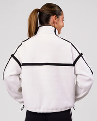 Woman wearing Expedition Pop Over - White-Black | Model:Charli | Size:XS | Thumbnail Index: 5