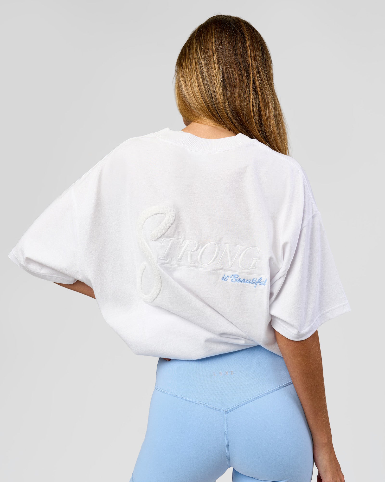 Strong is Beautiful Heavyweight Oversized Tee - White | LSKD