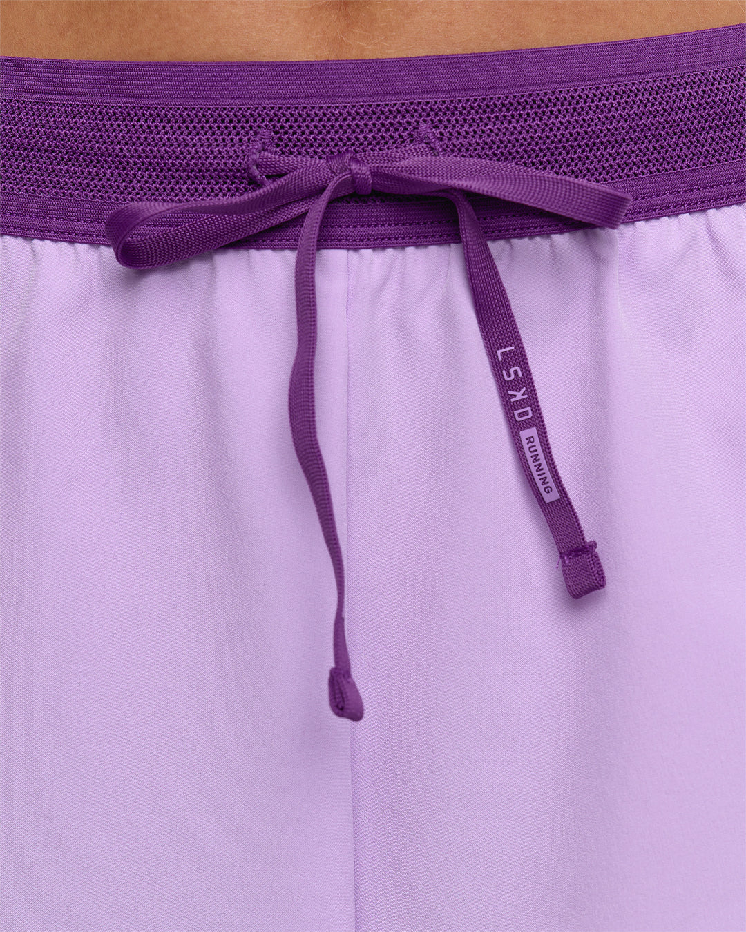 Woman wearing Accelerate 3" High-Rise Running Short - Chloe Purple | Model:Issy | Size:XS - view 15