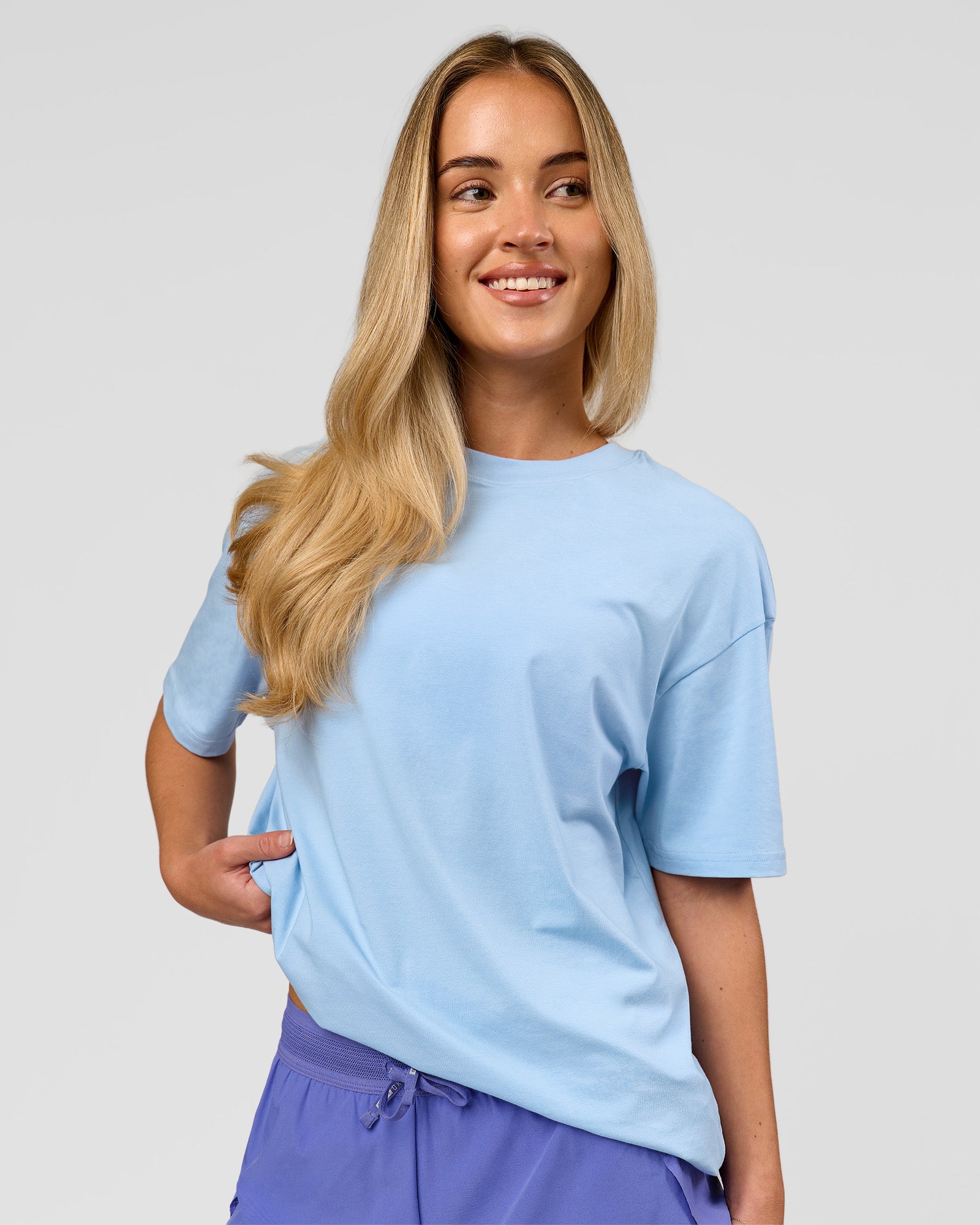 Benchmark FLXCotton Oversized Tee - Open Air-Blue Bell | LSKD