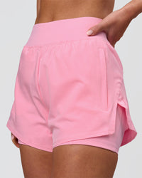 Woman wearing Challenger 3" Lined Performance Short - Pink Rose | Model:Issy | Size:XS | Thumbnail Index: 1