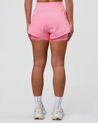 Woman wearing Challenger 3" Lined Performance Short - Pink Rose | Model:Issy | Size:XS | Thumbnail Index: 10
