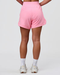 Woman wearing Challenger 5" Lined Performance Short - Pink Rose | Model:Issy | Size:XS | Thumbnail Index: 3