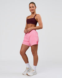 Woman wearing Challenger 5" Lined Performance Short - Pink Rose | Model:Issy | Size:XS | Thumbnail Index: 5