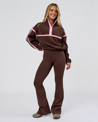 Woman wearing Expedition Pop Over - Hot Chocolate-Pink Rose | Model:Issy | Size:XS | Thumbnail Index: 11