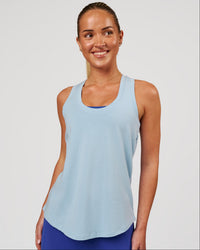 Woman wearing Force FLXCotton Longline Tank - Open Air | Model:Issy | Size:XS | Thumbnail Index: 0