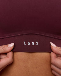 Woman wearing Fusion Sports Bra 2.0 - Cherry Lacquer | Model:Issy | Size:XS | Thumbnail Index: 6