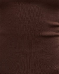 Woman wearing Go-To FLXCotton Rib Scoop Tank - Hot Chocolate | Model:Issy | Size:XS | Thumbnail Index: 5