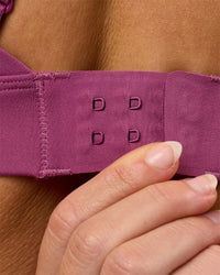 Woman wearing High Velocity Sports Bra - Boysenberry | Model:Issy | Size:XS | Thumbnail Index: 6