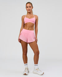 Woman wearing Infinity Sports Bra - Pink Rose | Model:Issy | Size:XS | Thumbnail Index: 3