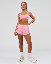 Woman wearing Infinity Sports Bra - Pink Rose | Model:Issy | Size:XS | Thumbnail Index: 5