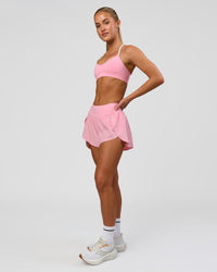 Woman wearing Infinity Sports Bra - Pink Rose | Model:Issy | Size:XS | Thumbnail Index: 6