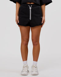 Woman wearing MVP Elite Terry Short - Black-White | Model:Issy | Size:XS | Thumbnail Index: 5