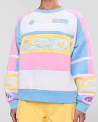 Woman wearing Power Sweater - Pink Rose-Lemon | Model:Issy | Size:XS | Thumbnail Index: 1