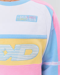 Woman wearing Power Sweater - Pink Rose-Lemon | Model:Issy | Size:XS | Thumbnail Index: 11