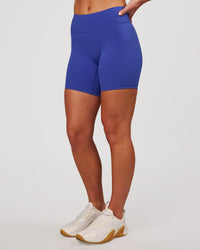 Woman wearing RXD Mid-Rise 6" Short - Power Cobalt | Model:Issy | Size:XS | Thumbnail Index: 6