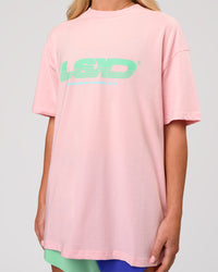 Woman wearing Sideline FLXCotton Oversized Tee - Marshmallow-Jelly Mint | Model:Issy | Size:XS | Thumbnail Index: 7
