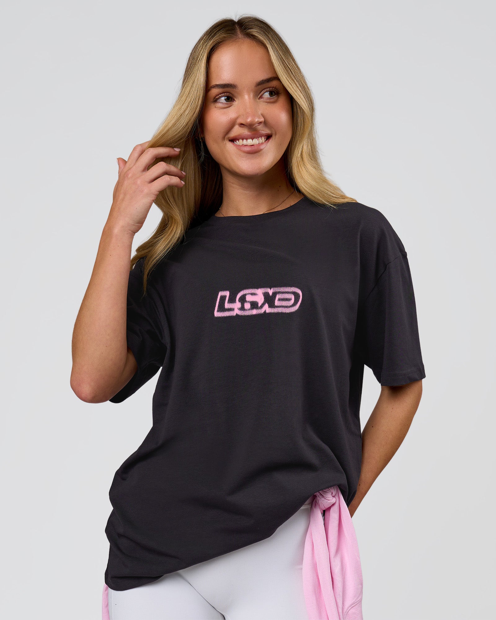 SoCal 26 FLXCotton Oversize Tee - Onyx-Pink Rose | LSKD