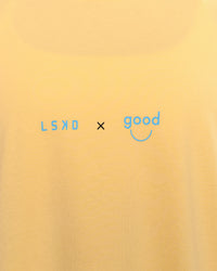 Woman wearing TGHF X LSKD 26 FLXCotton Oversized Tee - Lemon | Model:Issy | Size:XS | Thumbnail Index: 9