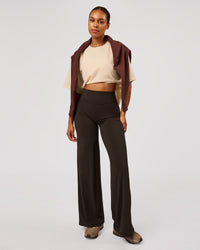 Woman wearing AfterDark ZeroCrease Cropped Tee - Vanilla Bean | Model:Jordan | Size:XS | Thumbnail Index: 3