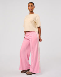 Woman wearing Go-To Heavyweight FlxCotton Skimmer Tee - Vanilla Bean-White | Model:Jordan | Size:XS | Thumbnail Index: 4