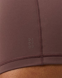 Woman wearing Bree Fusion High-Rise 6" Short Pockets - Cocoa Powder-Pink Rose | Model:Taneisha | Size:XS | Thumbnail Index: 9