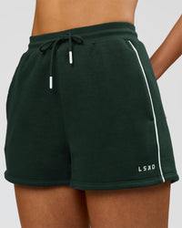 Woman wearing Fast Track Lounge Short - Midnight Green-White | Model:Taneisha | Size:XS | Thumbnail Index: 2