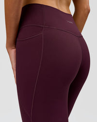 Woman wearing Fusion High-Rise 7/8 Legging Pockets - Cherry Lacquer | Model:Taneisha | Size:XS | Thumbnail Index: 6