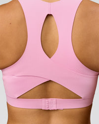 Woman wearing Fusion Sports Bra 2.0 - Pink Rose | Model:Taneisha | Size:XS | Thumbnail Index: 10