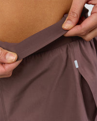 Woman wearing Pacer 3" Run Short - Cocoa Powder | Model:Taneisha | Size:XS | Thumbnail Index: 6