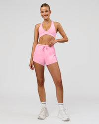 Woman wearing Stamina Sports Bra - Pink Rose | Model:Taneisha | Size:XS