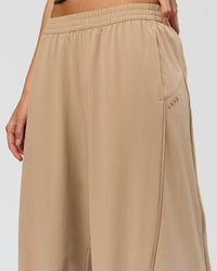 Woman wearing Stitch Up Track Pant - Warm Smoke | Model:Taneisha | Size:XS | Thumbnail Index: 10
