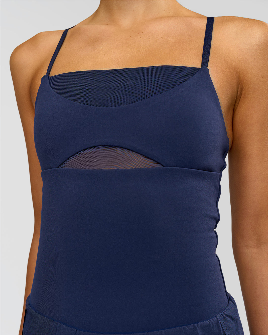 Woman wearing Tia-Clair Toomey-Orr Legacy 3" Run One-Piece - Future Navy | Model:Taneisha | Size:XS - view 5