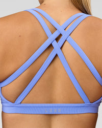 Woman wearing Velocity Sports Bra - Bluebell | Model:Taneisha | Size:XS | Thumbnail Index: 5
