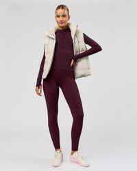 Woman wearing AeroFLX+ Long Sleeve Half Zip - Cherry Lacquer/Cherry Laquer | Model:Taniesha | Size:XS | Thumbnail Index: 7
