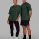 Man and Woman wearing Unisex Capsule FLXCotton Tee Oversize - Vital Green