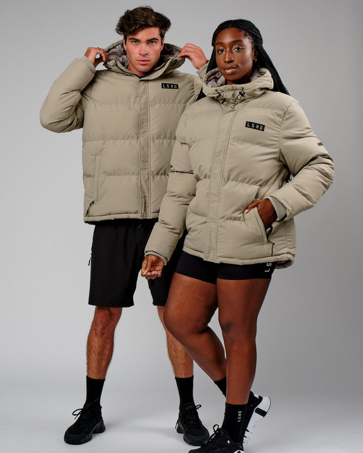 Unisex Roasted Puffer Jacket Oversize 22 - Laurel Oak
