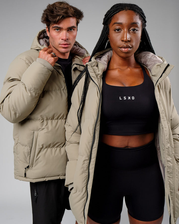 Unisex Roasted Puffer Jacket Oversize 22 - Laurel Oak