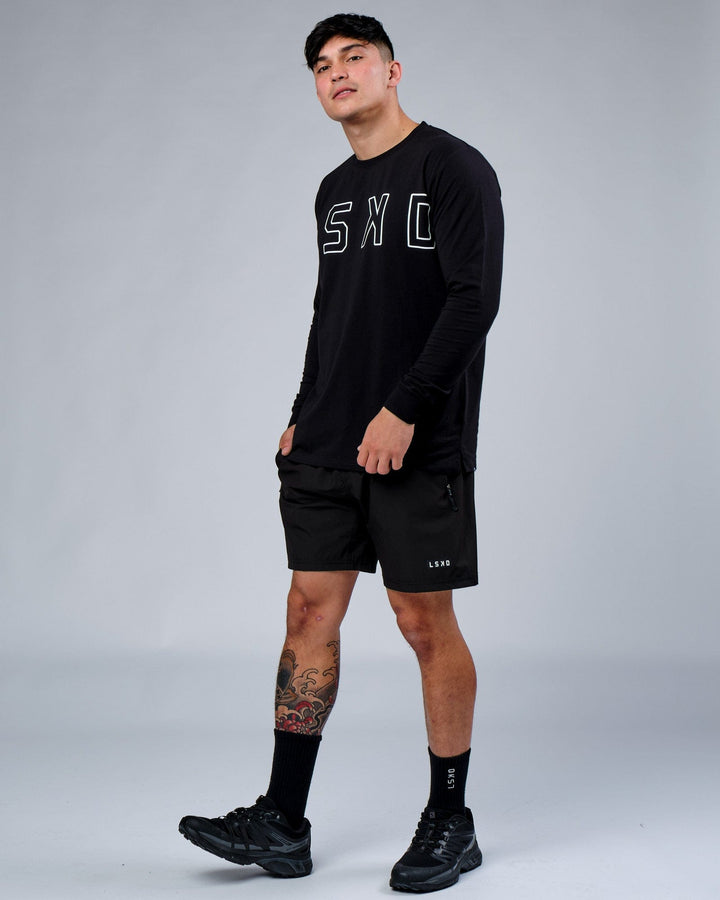 Expand FLXCotton LS Tee - Black