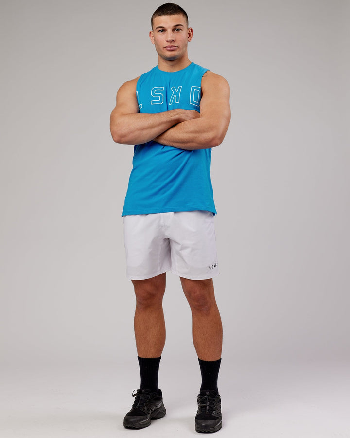 Expand FLXCotton Training Fit Tank - Ibiza Blue