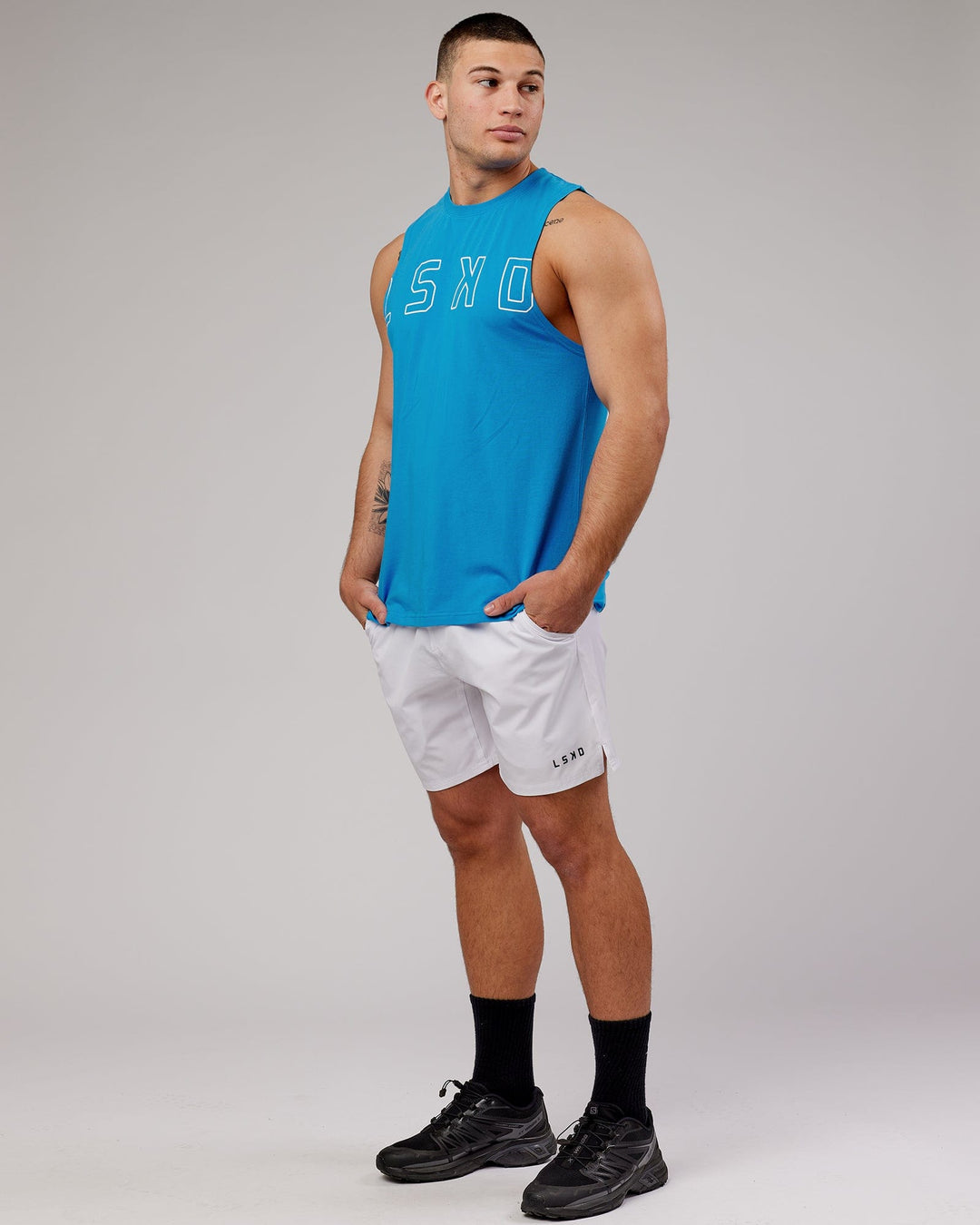 Expand FLXCotton Training Fit Tank - Ibiza Blue