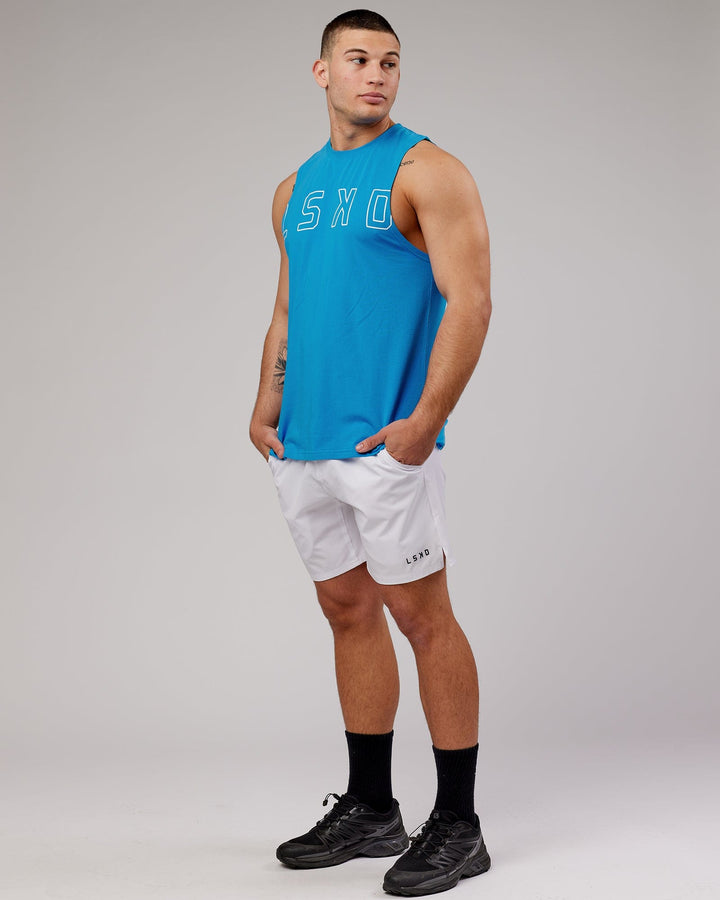 Expand FLXCotton Training Fit Tank - Ibiza Blue