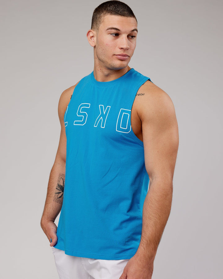 Expand FLXCotton Training Fit Tank - Ibiza Blue