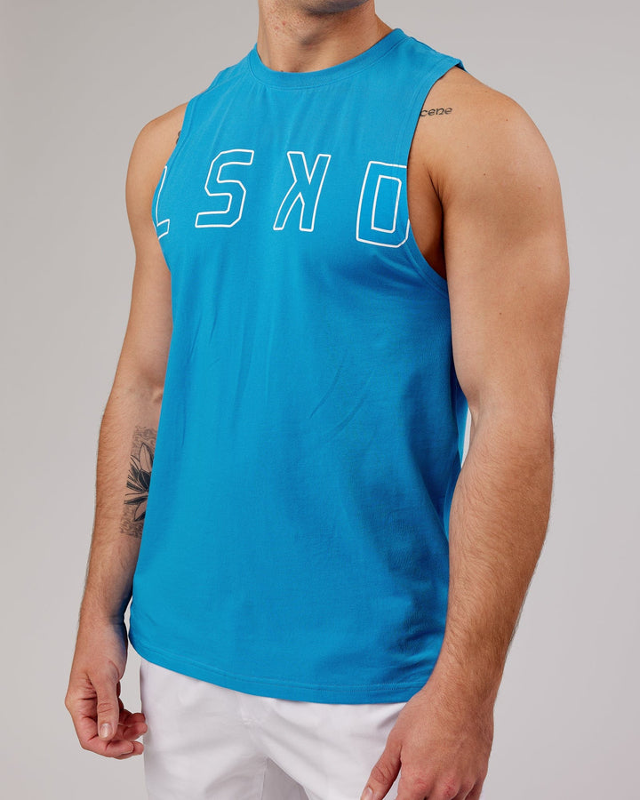 Expand FLXCotton Training Fit Tank - Ibiza Blue