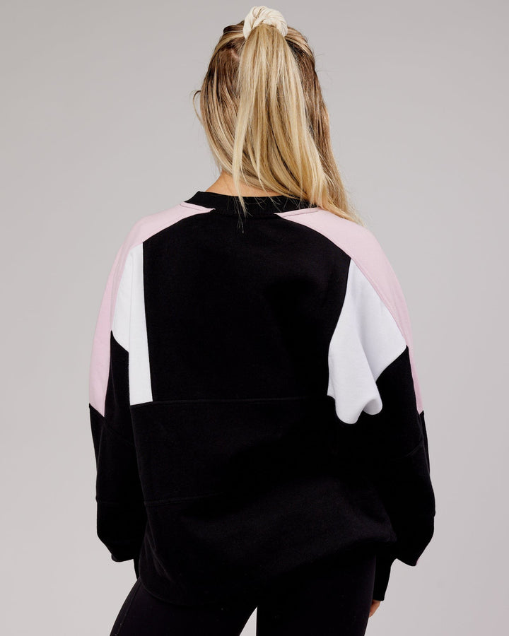 Unisex Slam Sweater Oversize - Black-Petal Pink