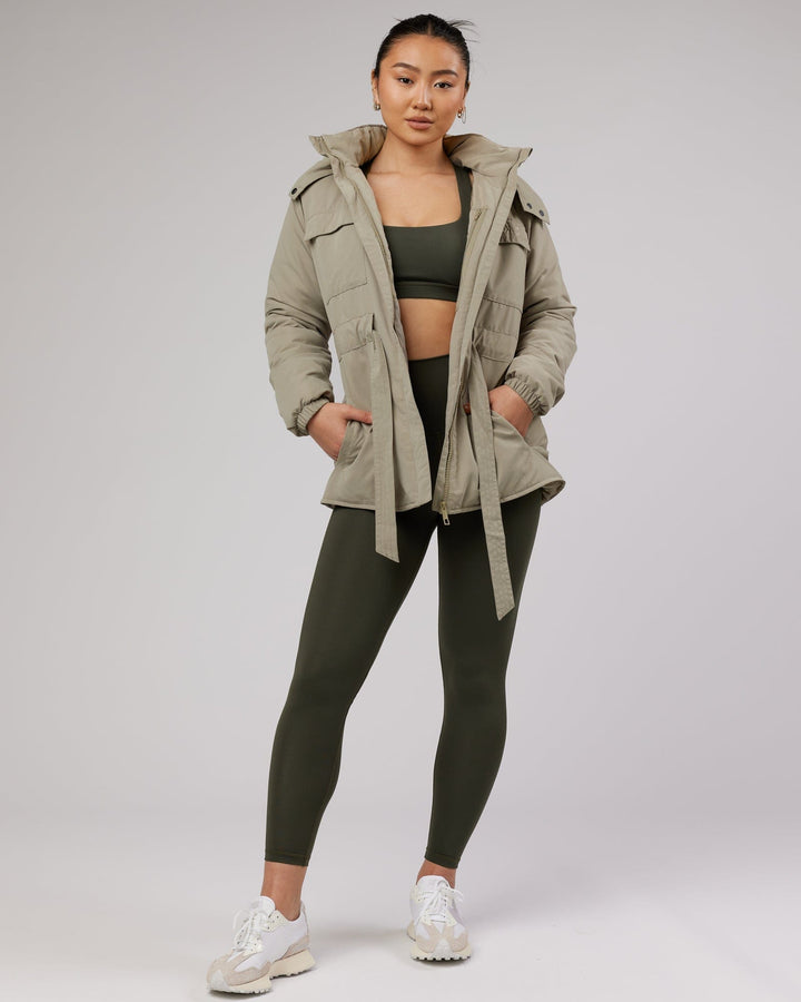 Tapered Tie-Waist Jacket - Laurel Oak