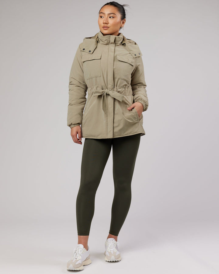 Tapered Tie-Waist Jacket - Laurel Oak