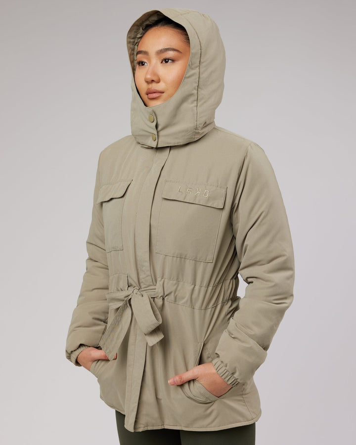 Tapered Tie-Waist Jacket - Laurel Oak