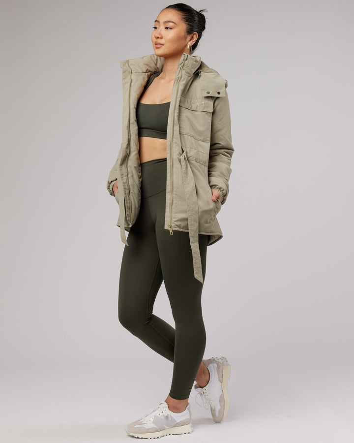 Tapered Tie-Waist Jacket - Laurel Oak