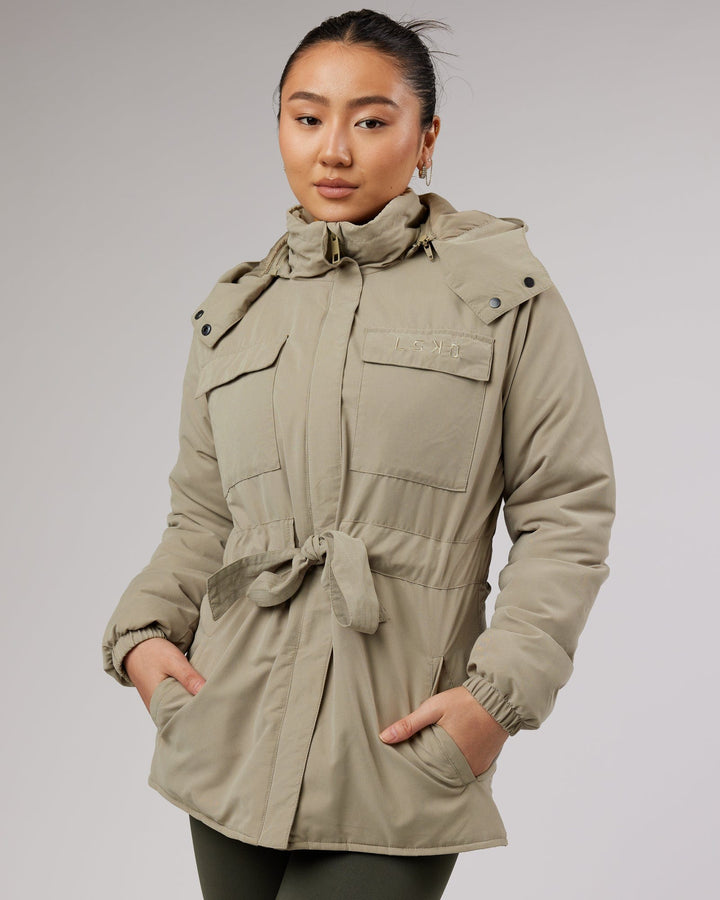 Tapered Tie-Waist Jacket - Laurel Oak